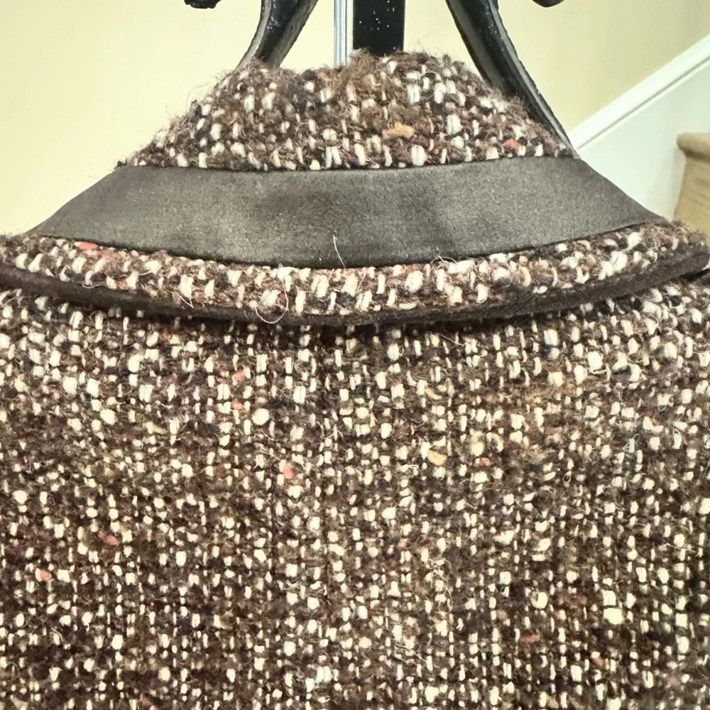 Coach Women's Textured Brown Coat/blazer